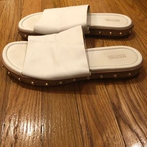 michael kors ellen leather slide sandal